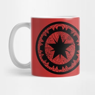 Black line star Mug